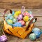 24 PCS Easter Eggs Hanging Ornaments, Buffalo Plaid Dots Easter Hanging Eggs Decorations, Colorful Decorative Baubles Ornaments, Spring Farmhouse Tree Ornaments Basket Filler Decor
